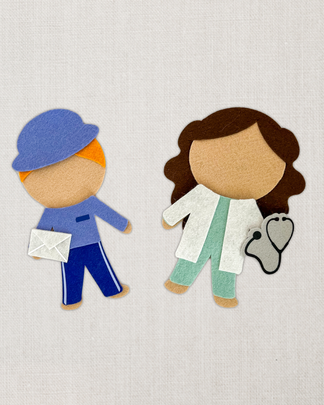 Felt Dolls: Community Helpers Outfits