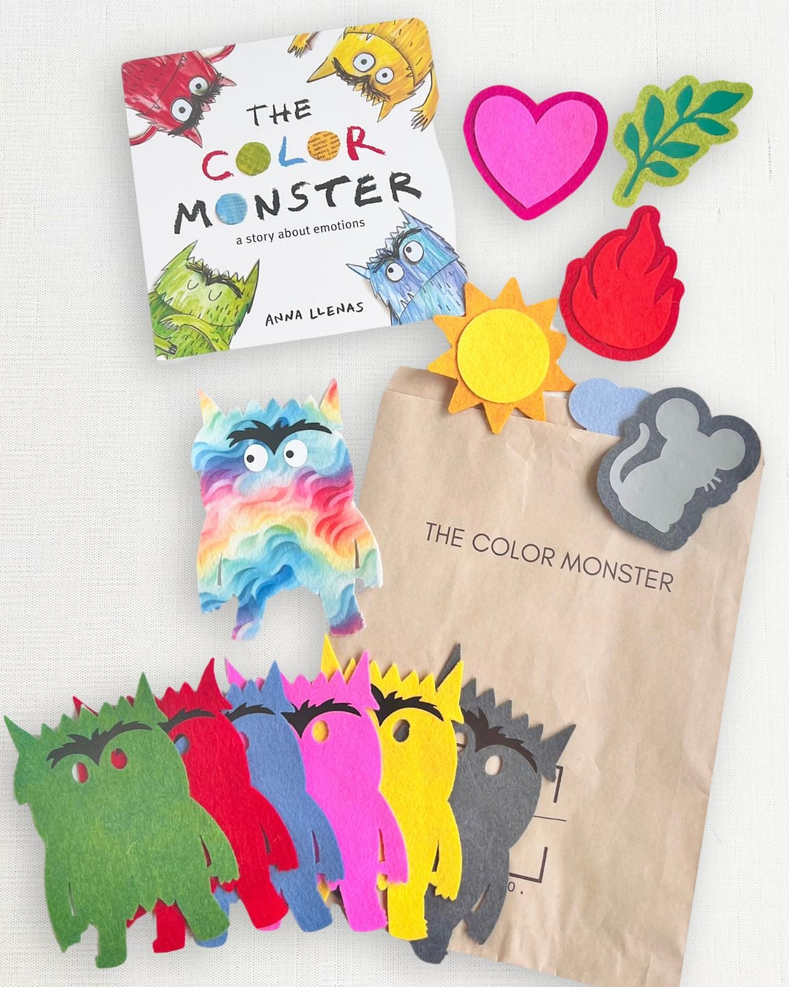 color monsters Felt Board Story Set