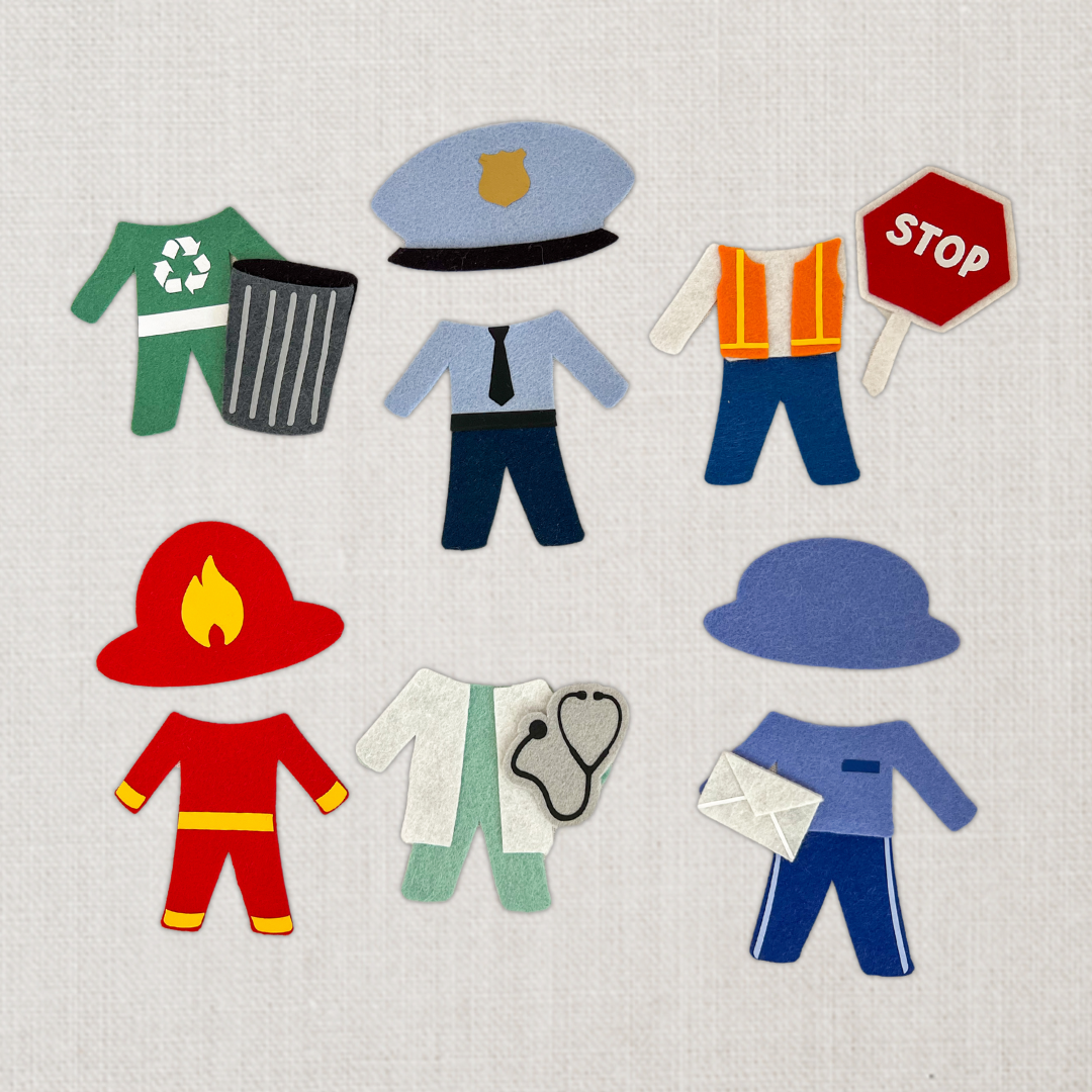 Felt Dolls: Community Helpers Outfits