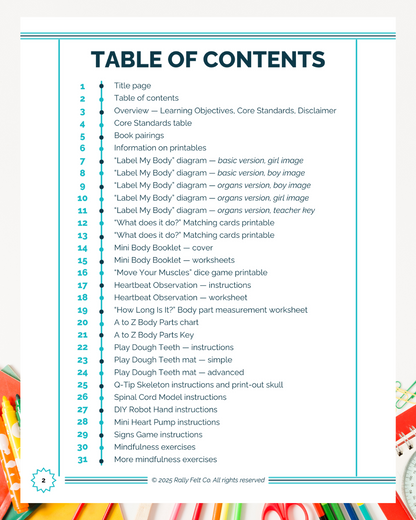 Learning Unit: Me and My Amazing Body (Digital Download)